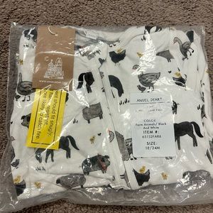 NWT Angel Dear Zip Footie Pajamas